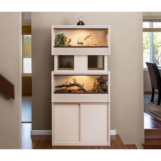 Cannock Medium Reptile Two Terrariums with Cabinet Stand Set