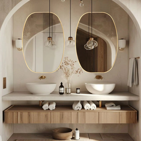 2 Pack Oval Mirror Vanity Decorative Wall Mirror
