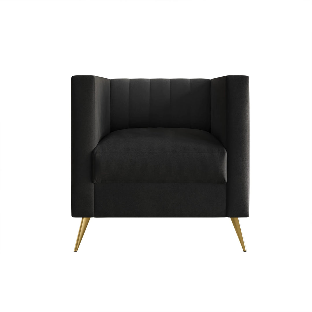 Clayfell Weiss Velvet Square Arm Chair/ Loveseat/ Sofa