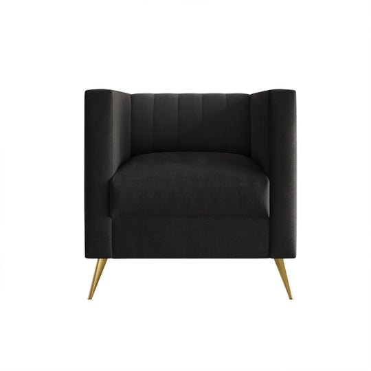 Clayfell Weiss Velvet Square Arm Chair/ Loveseat/ Sofa