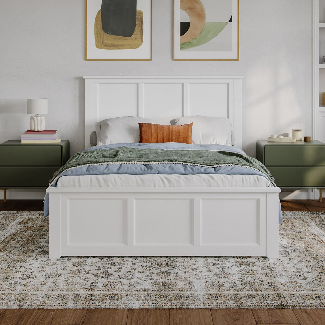 Charlotte Solid Wood Low Profile Platform Bed with Matching Footboard