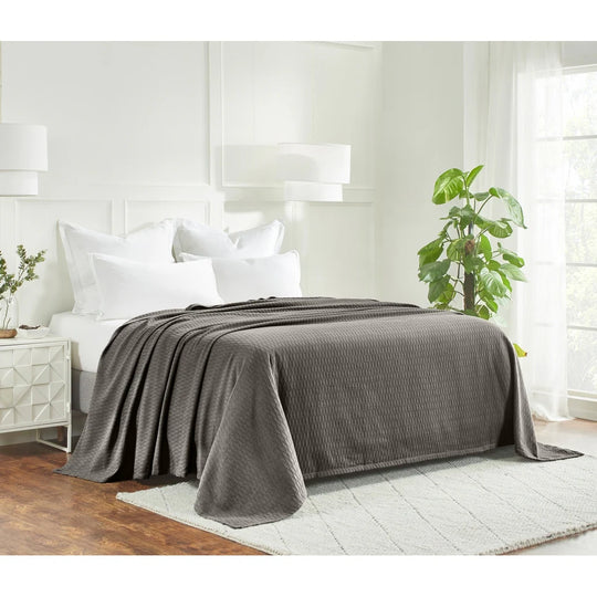 Diamond Weave All-Season Bedding Cotton Blanket