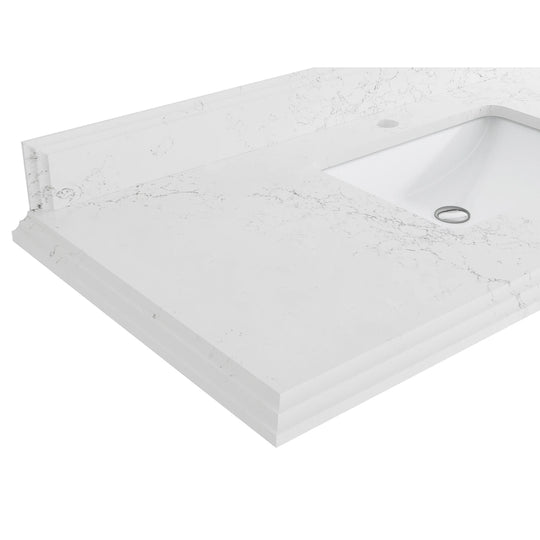 Willow Collection 84 in W X 22 in D X 36 in H Boston Double Bowl Sink Bathroom Vanity with Countertop