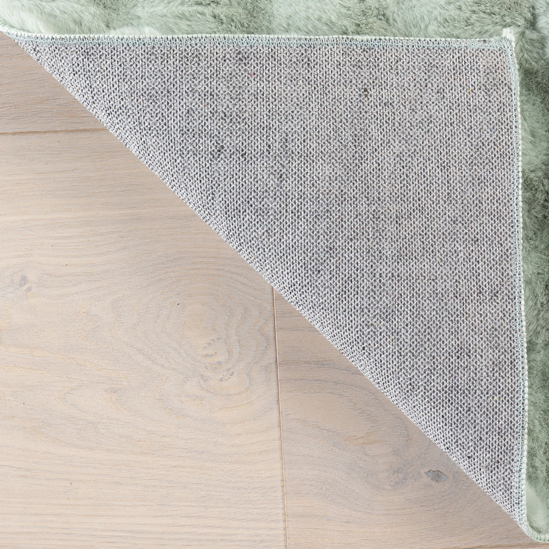 Jeni Solid Plush Machine Washable Area Rug