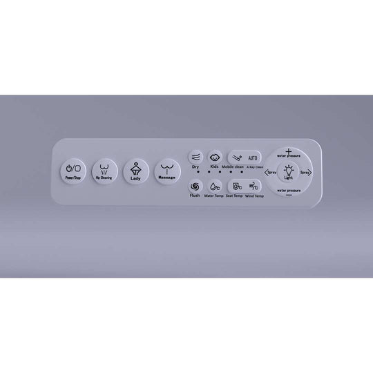 ABRUZZO Smart Bidet Toilet Auto Flush, Heated Seat, Warm Water, Dryer, Remote Control, Panel Black / White Options