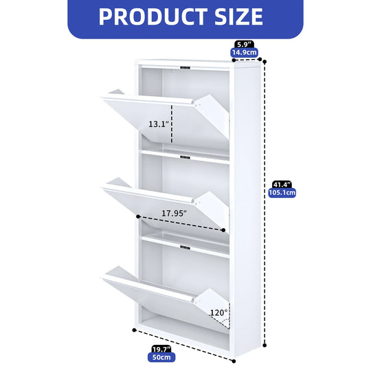 Shoe Storage Cabinet with Drawers Entryway Shoe Storage