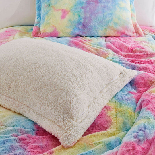 3 Piece Winter Reversible Comforter Set Faux Shearling Ultra Soft Minky Plush and Fuzzy Fleece Microfiber