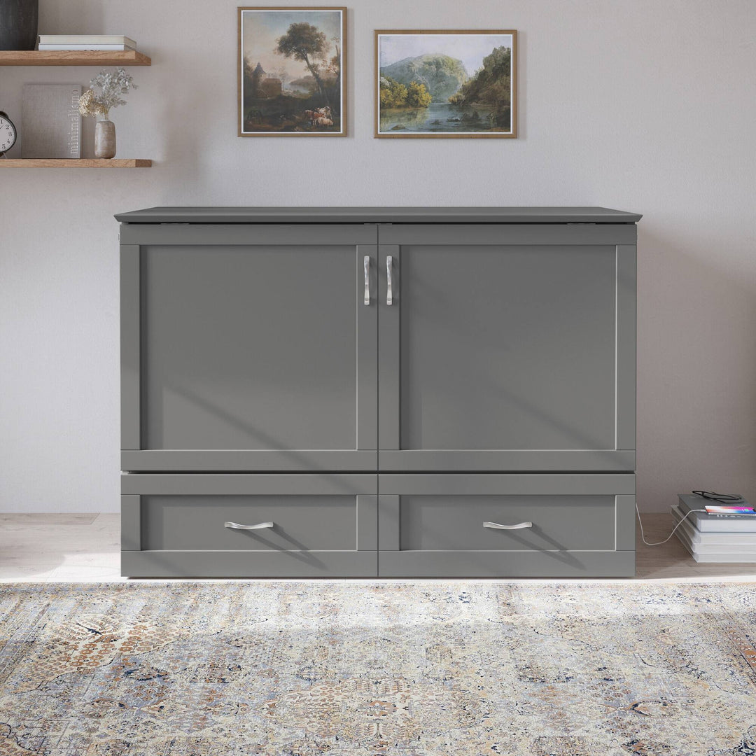 Hamilton Murphy Bed Chest with Mattress and Storage Drawer