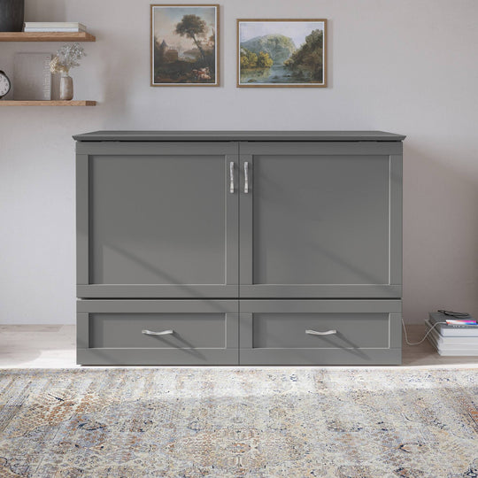 Hamilton Murphy Bed Chest with Mattress and Storage Drawer