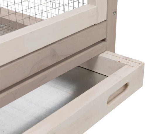 Natura Aviary for Small Birds, Indoor Outdoor Use, 3 Front Doors, 2 Perches, Gray