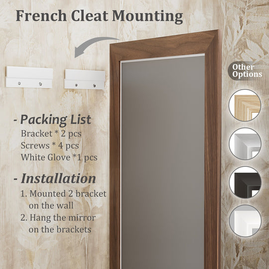 5-Year Warranty Full Size Farmhouse Beveled Metal Rectangle Wall Bathroom Vanity Mirrors