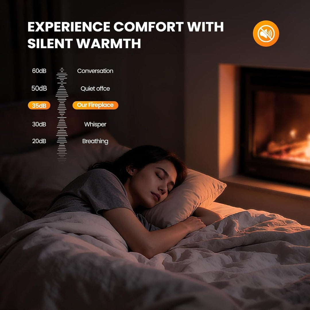 3-In-1 Electric Fireplace: 1500W Wall Mount, Recessed or Freestanding Heater with Remote & Touch Control