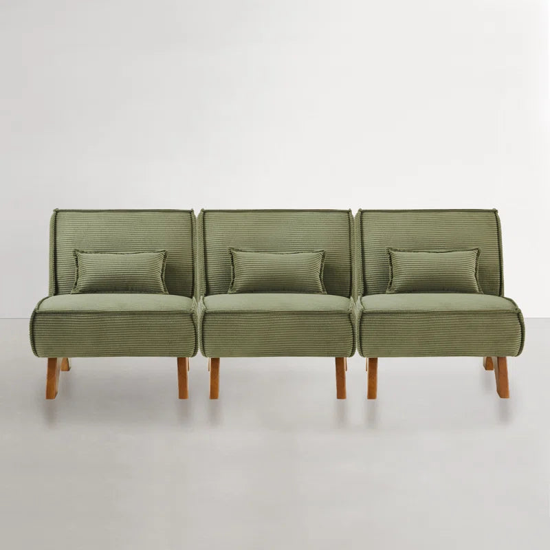 90''W Upholstered Spacious 3 Seat Sofa Will Pillow