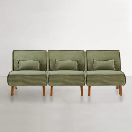 90''W Upholstered Spacious 3 Seat Sofa Will Pillow