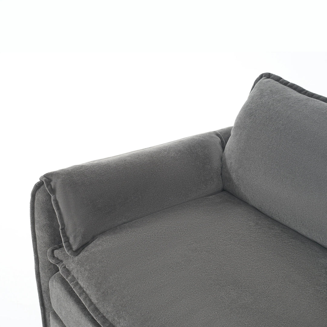- 6-Piece Modular U-Shaped 143.31" Sectional Sofa with 2 Movable Ottomans