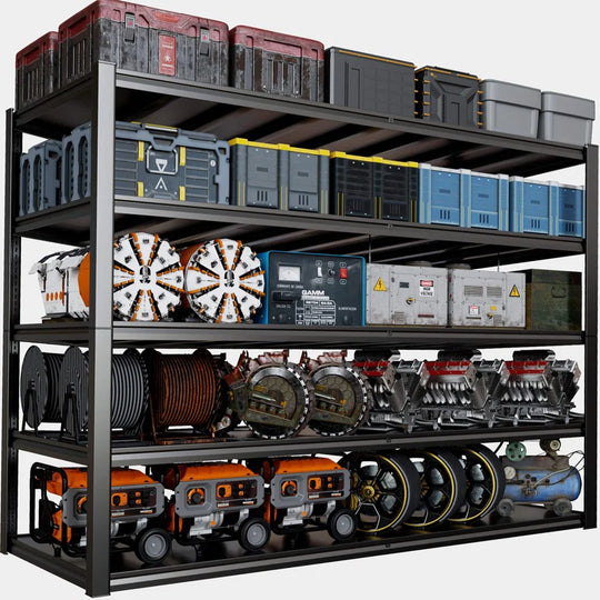 Garage Shelving Heavy Duty , 24"D X84"H Metal Shelves with 5 Tier Adjustable Garage Storage Shelves,Industrial Shelving