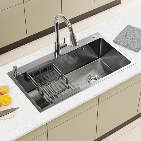 Drop-In/Undermount Single Bowl Stainless Steel Kitchen Sink
