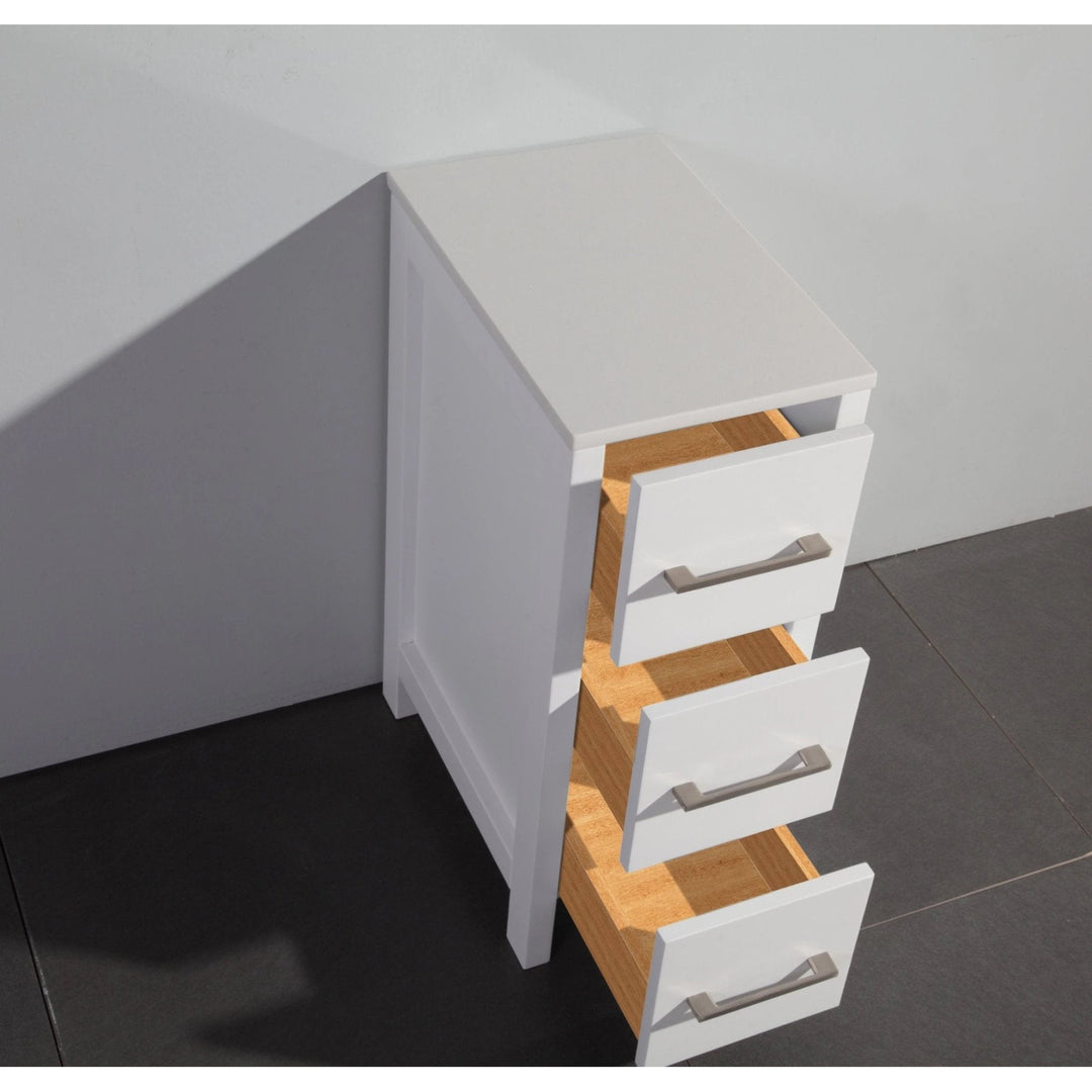 96-Inch Double Sink Bathroom Vanity Set with Engineered Marble Top and Free Mirror - 96 X 18.5 X 36 Inches
