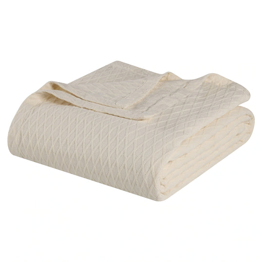 Diamond Weave All-Season Bedding Cotton Blanket