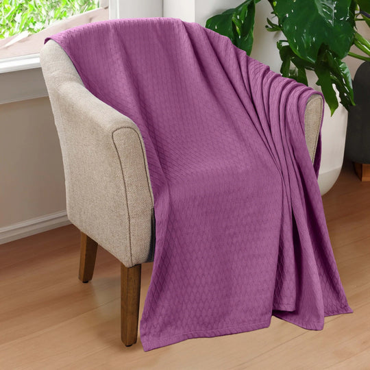 Diamond Weave All-Season Bedding Cotton Blanket