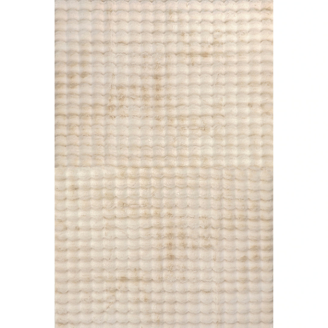 Jeni Solid Plush Machine Washable Area Rug