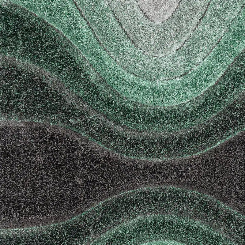 San Francisco Luz Geometric Modern Carved Shag Area Rug