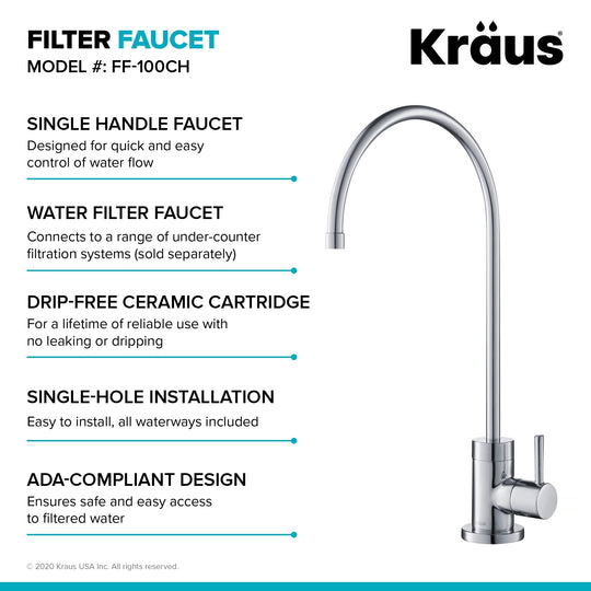 2-Function 1-Handle 1-Hole Pulldown Sprayer Brass Kitchen Faucet
