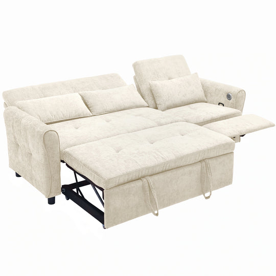 2-In-1 Sofa with Pull-Out Sleeper & Reversible Recliner by