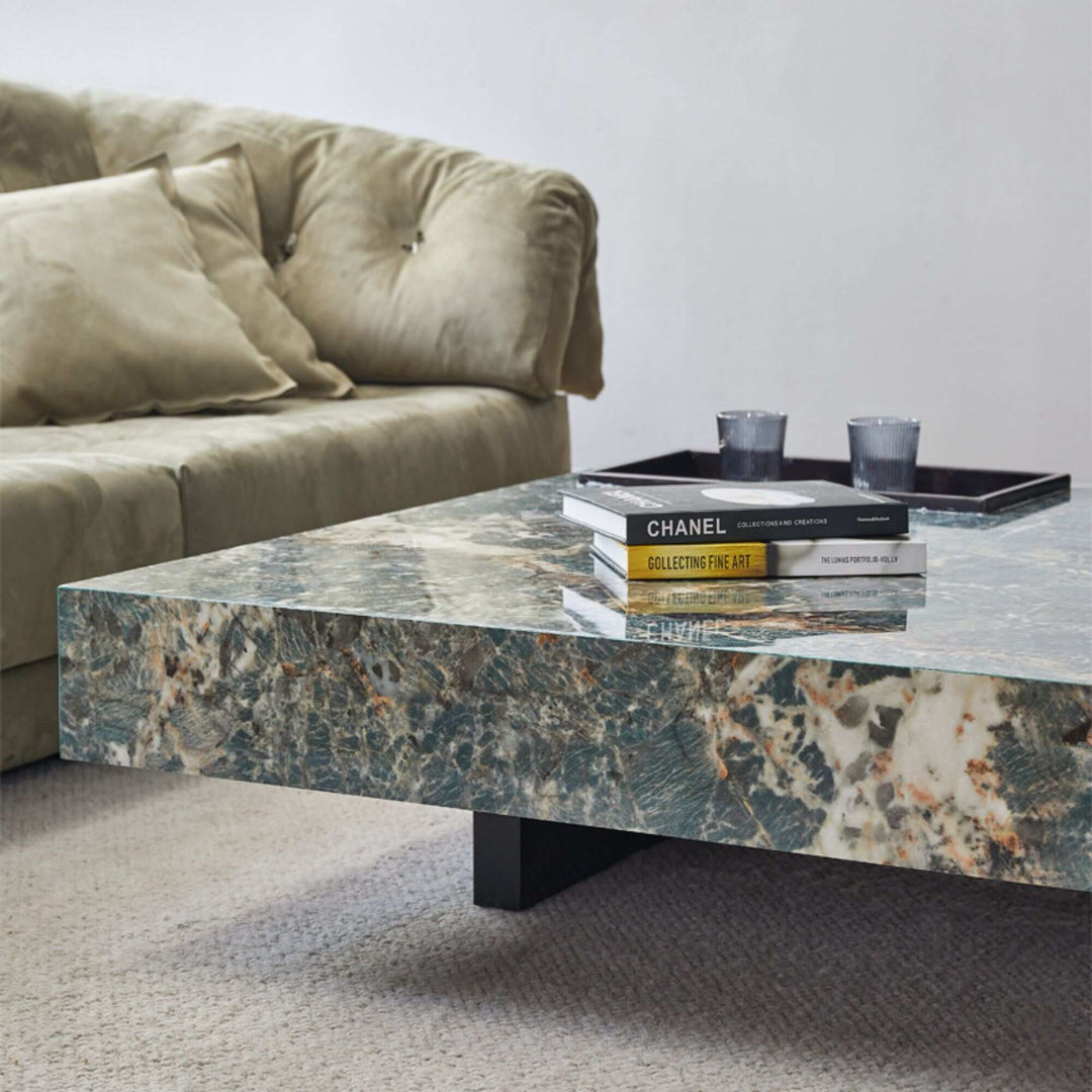 Light Luxury Sintered Stone Square Coffee Table