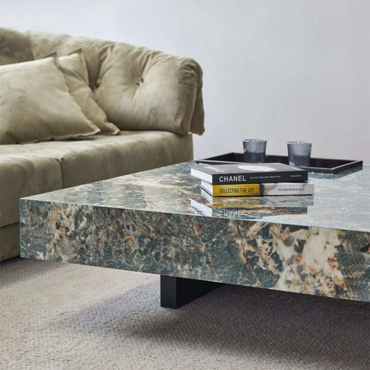 Light Luxury Sintered Stone Square Coffee Table
