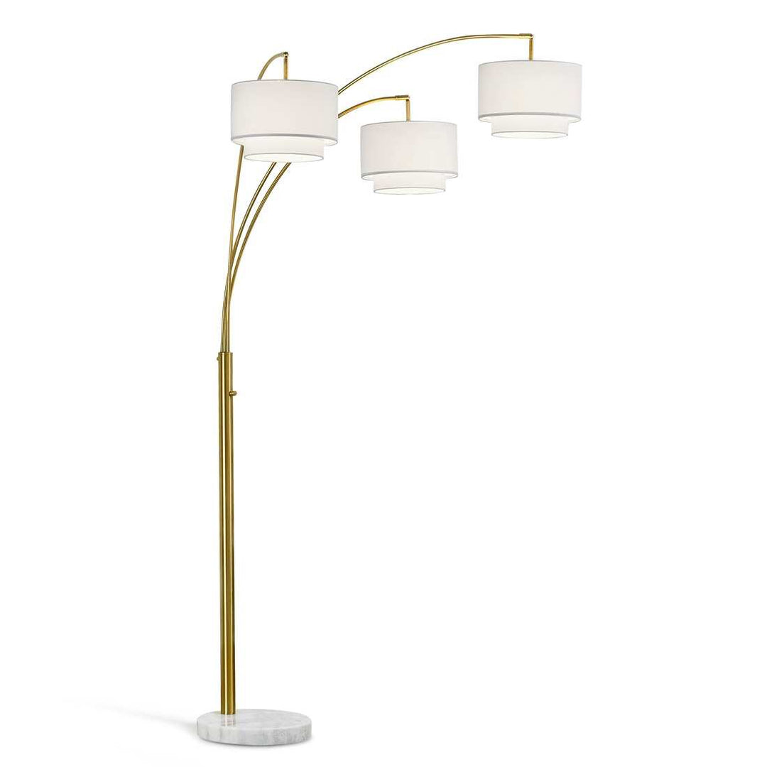 Broadway 3-Light 4-Way Switch Arch Floor Lamp