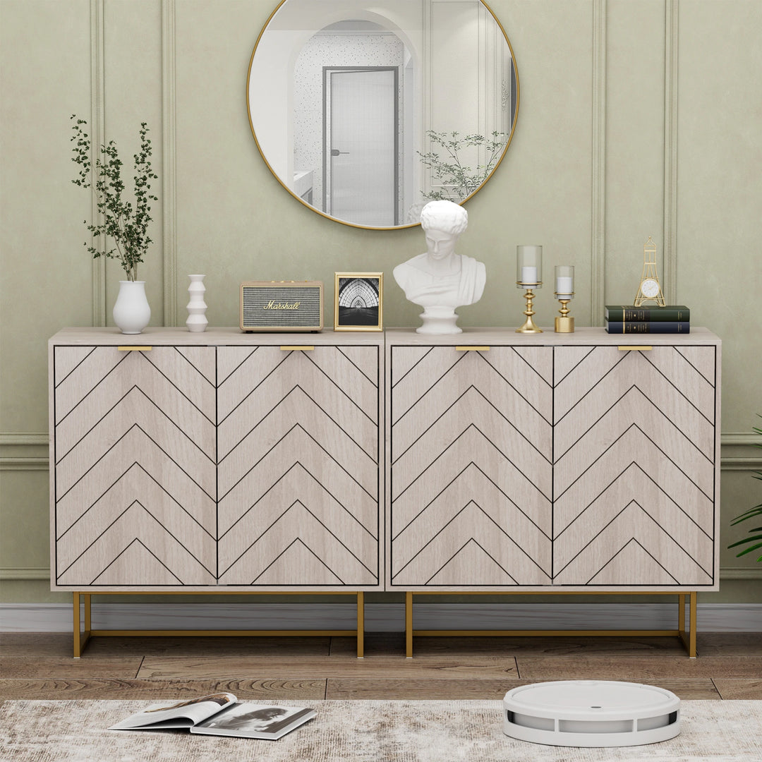 Versatile Sideboard Buffet Cabinet Storage with Adjustable Shelf