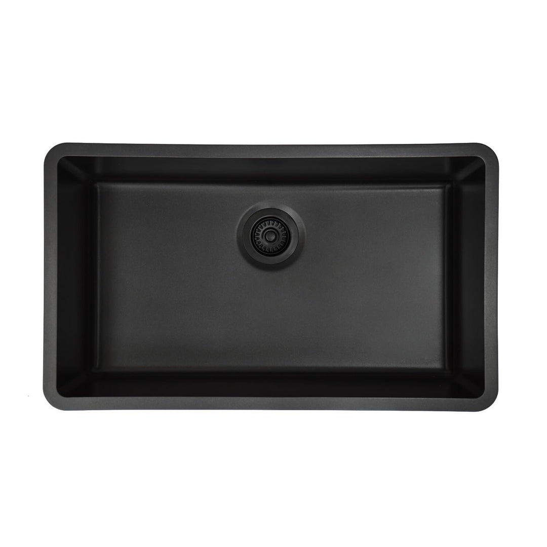 Drop-In Quartz 32 Inch Single Bowl Kitchen Sink Kit - 32"X19"