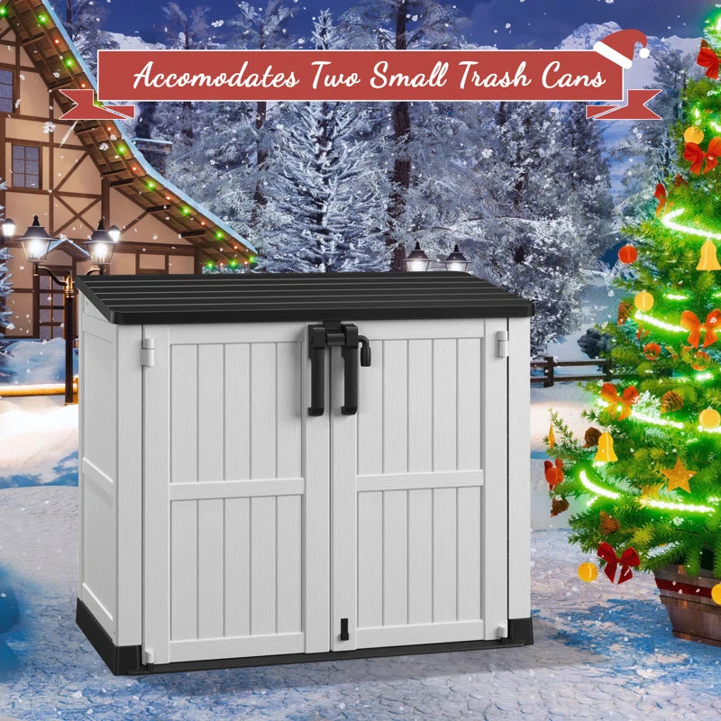 51.1''W Outdoor Resin Horizontal Storage Shed-280 Gallon