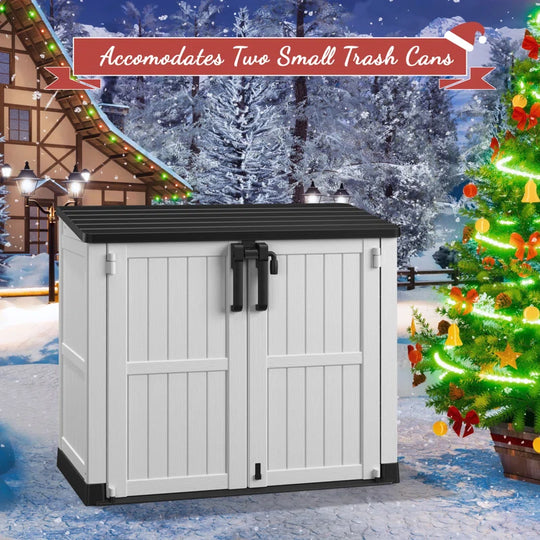 51.1''W Outdoor Resin Horizontal Storage Shed-280 Gallon