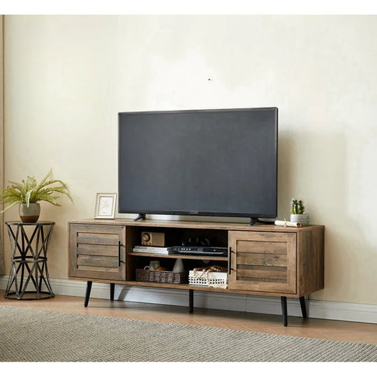 Mid-Century Modern TV Stand for Tvs up to 70" Entertainment Center Media Console - 20.5'' H X 59'' W X 15.5'' D