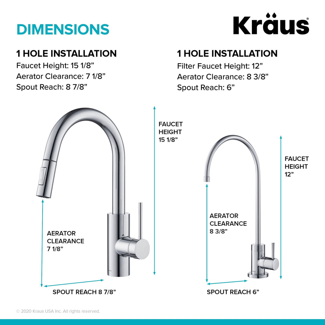 2-Function 1-Handle 1-Hole Pulldown Sprayer Brass Kitchen Faucet