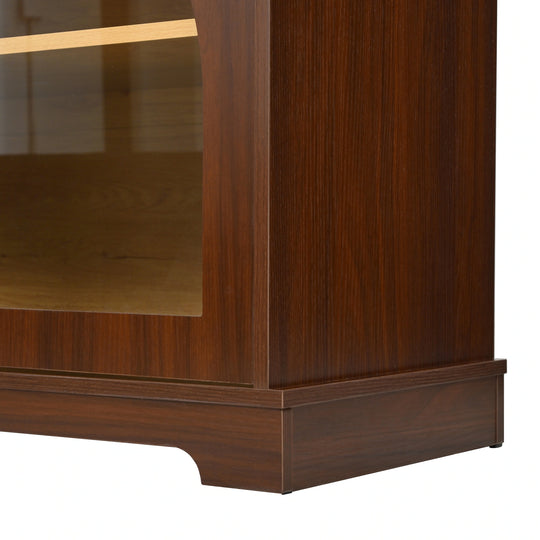 3-Piece Retro Entertainment Center for Tvs up to 70", Two-Tone Farmhouse TV Stand with Sideboard & Bookshelf
