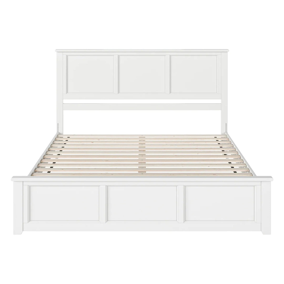 Charlotte Solid Wood Low Profile Platform Bed with Matching Footboard