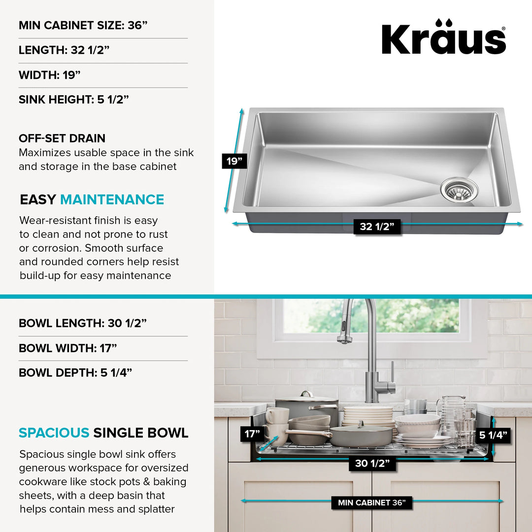 Fairlane Undermount 18 Gauge Stainless Steel Kitchen Sink