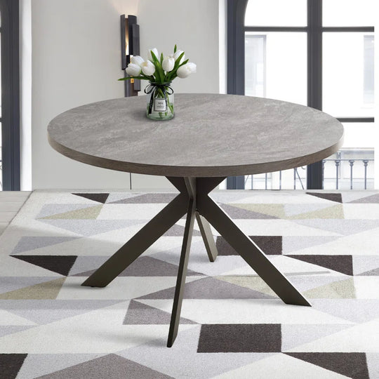 Garrell 46‘’ round Dining Table, Mid-Century round Kitchen Table for 4 Person, Modern Leisure Coffee Table