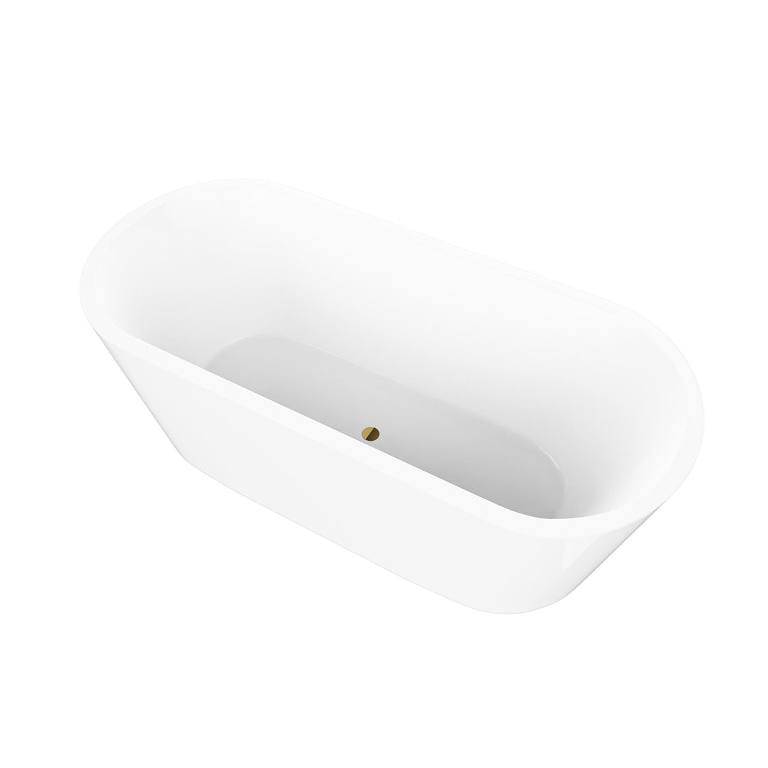 54" Acrylic Freestanding Soaking Bathtub