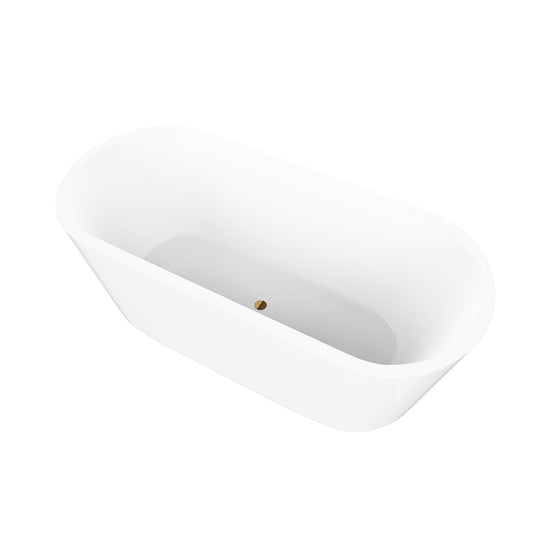 54" Acrylic Freestanding Soaking Bathtub