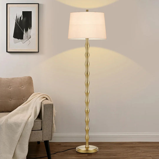 61'' Floor Lamp with Fabric Drum Shade