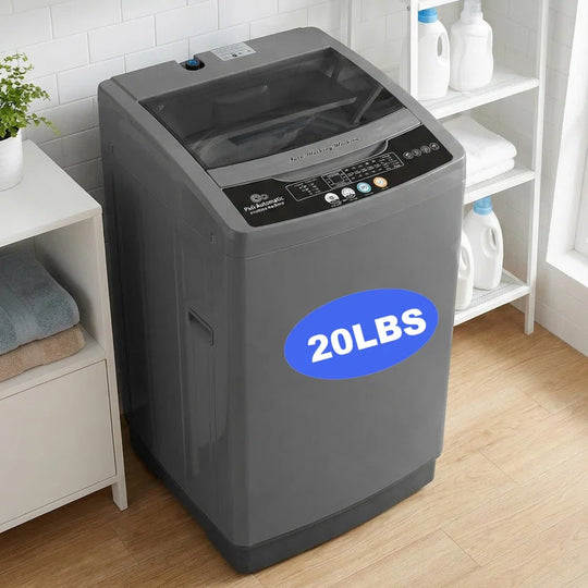20 Lb Capacity Portable Washing Machine with Turbo Wash Technology - 2-In-1 Washer & Spin Dryer Combo