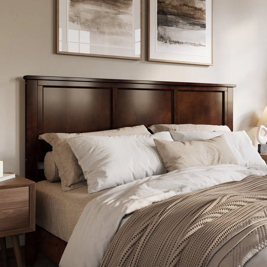 Charlotte Solid Wood Low Profile Platform Bed with Matching Footboard
