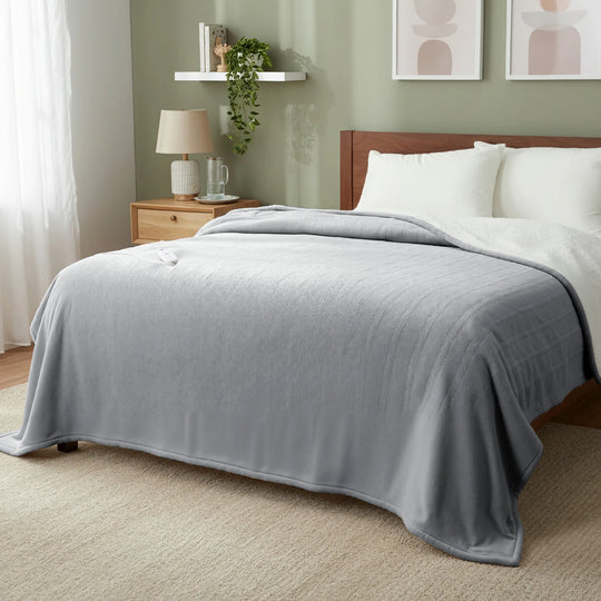 Flannel Electric Heated Blanket with Controller