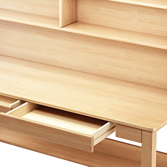 Kids Desk Wood Study Desk Writing Desk with Bookshelf