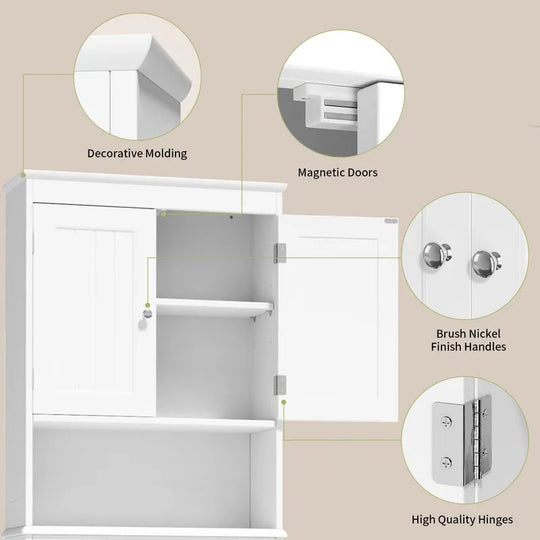 Bathroom Storage Cabinet, Toilet Storage Cabinet, Bathroom Shelf over the Toilet, Space Saver Toilet