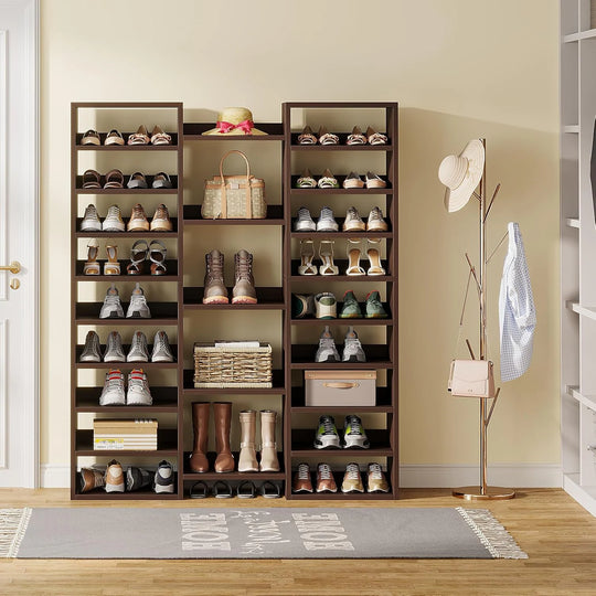 14-Tier Shoe Rack, 46 Pairs Freestanding Tall Entryway Shoe Organizer